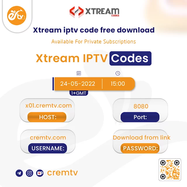 FREE STB EMU CODES AND IPTV XTREAM CODES+M3U PLAYLISTS (cremtv) 24/05/2022